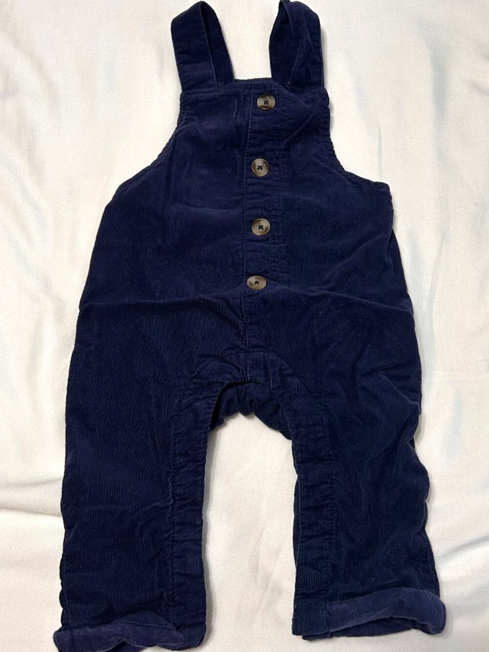 6-9 Month Cat & Jack Corduroy Navy Blue Overalls - Like New!